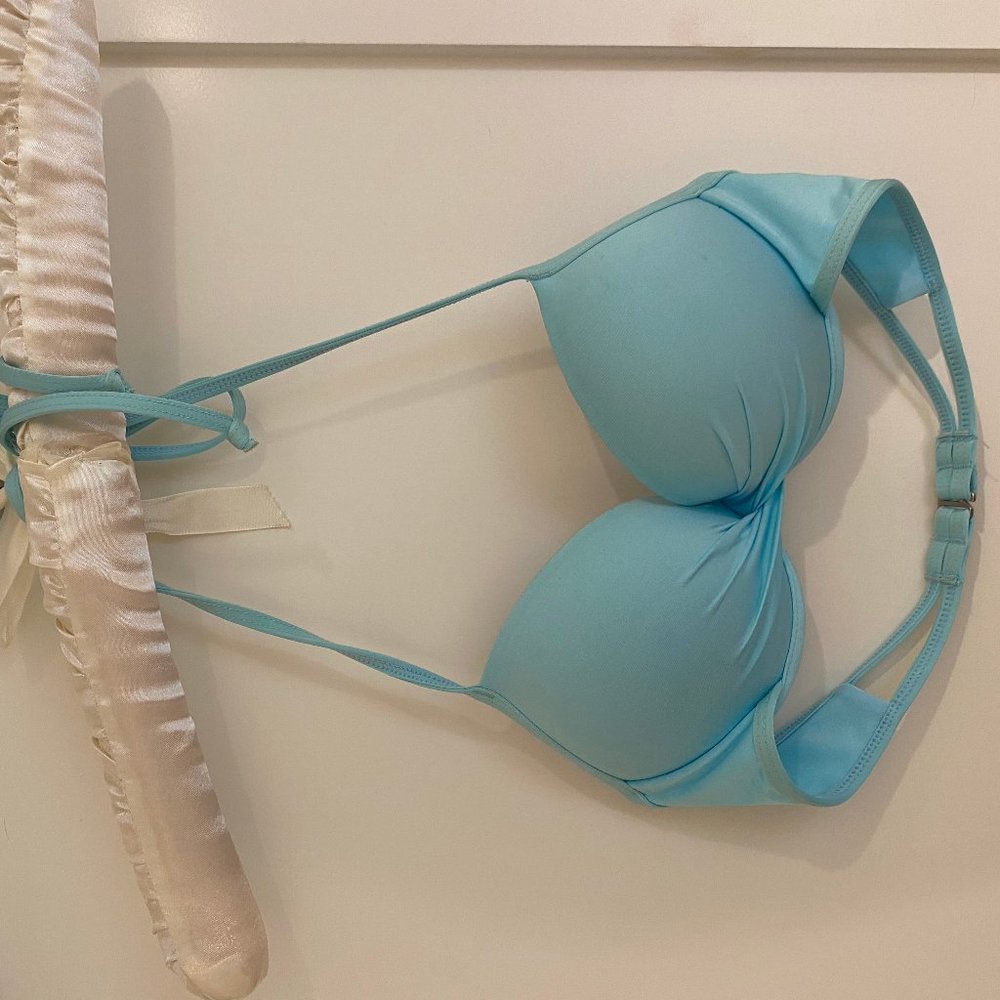 Baby blue push up bikini top